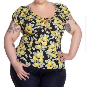 Hell Bunny lemon print top